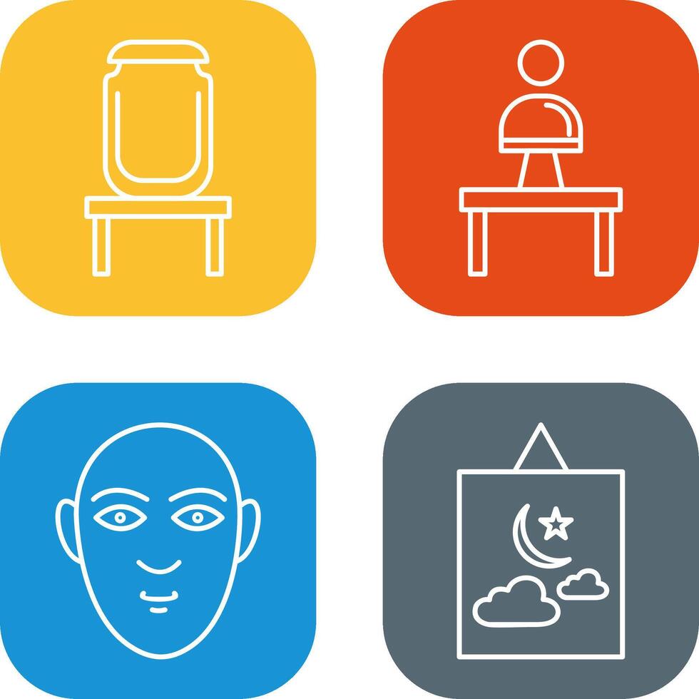 Jar on Display and Monument Icon vector