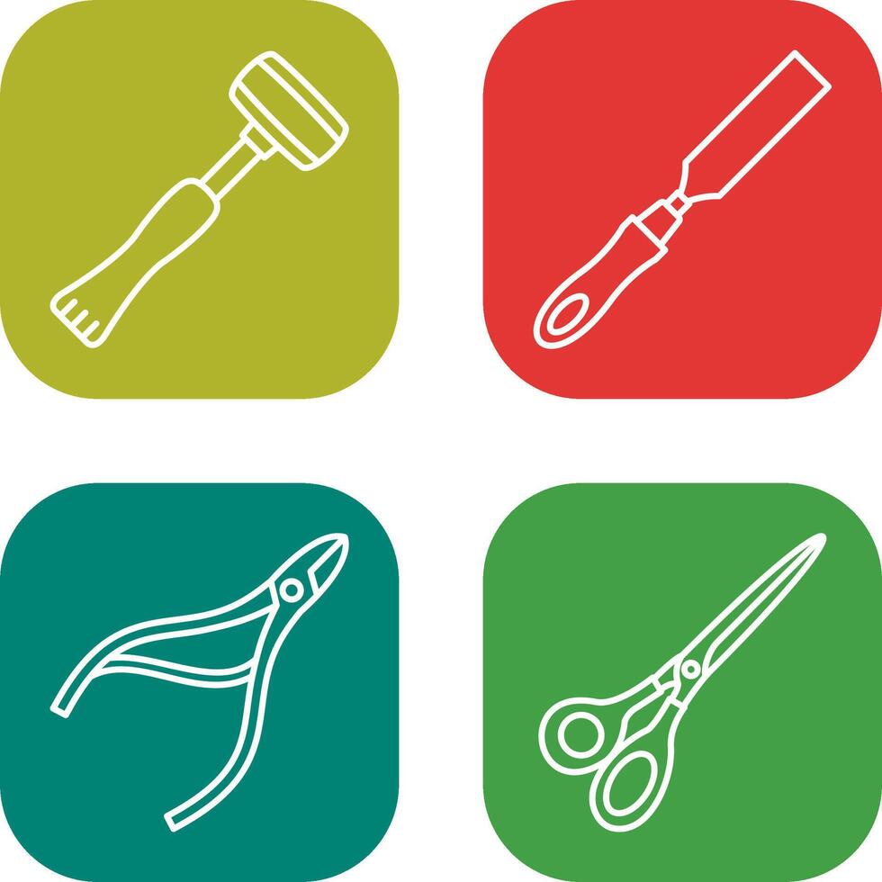 Sledgehmmer and Chisel Icon vector