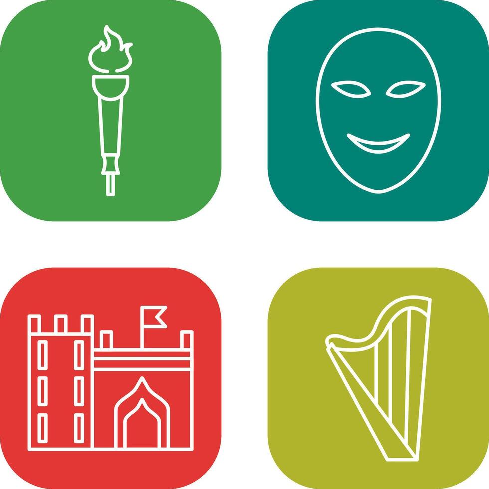 Museum Torch and Ancient Icon vector