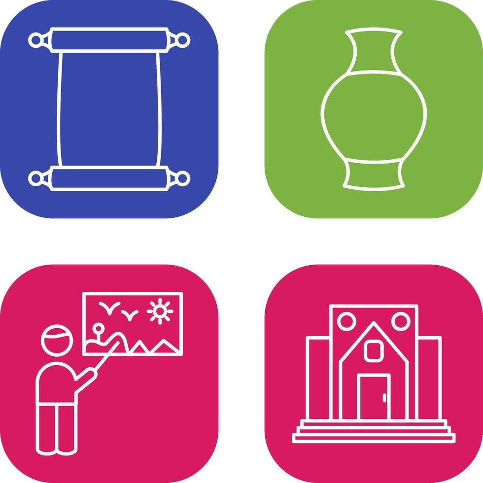 Scroll of Paper and Antique Icon vector