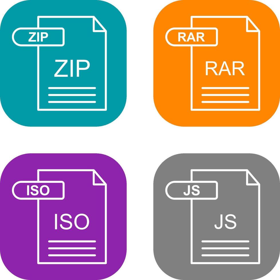 ZIP and RAR Icon vector