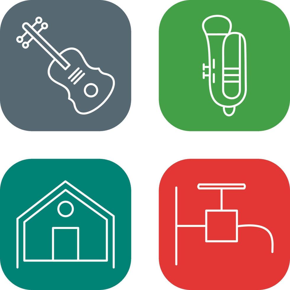 Violin and Tuba Icon vector