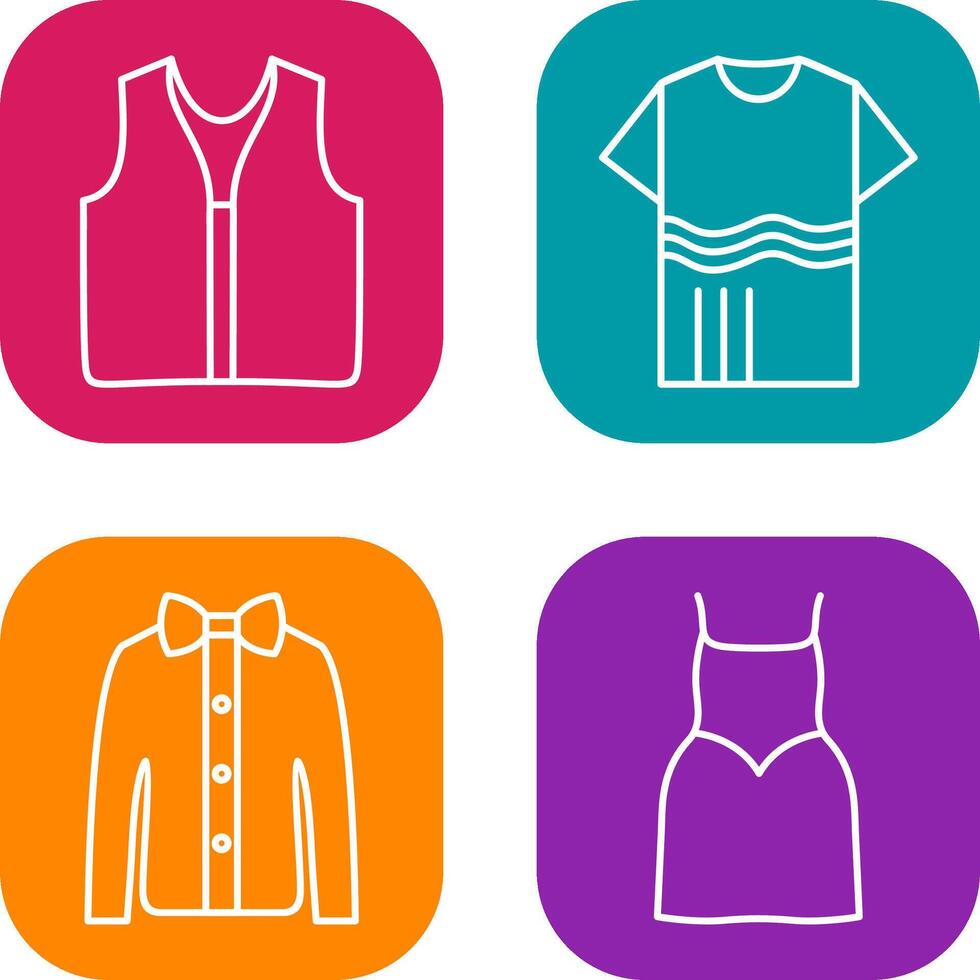 Swimming Vest and Accessory Icon vector