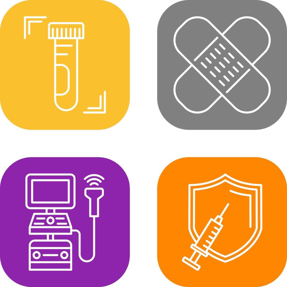 Test Tube and Wound Icon vector