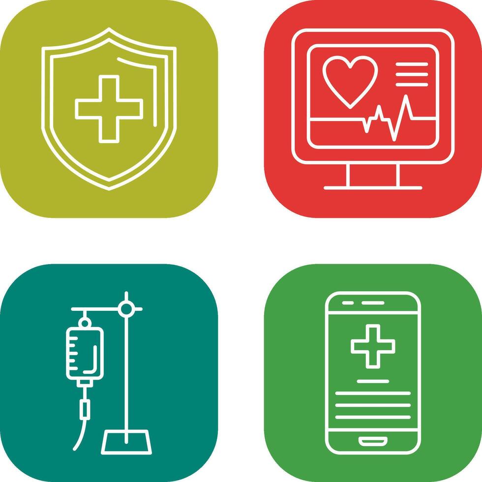 Protection and Plus Icon vector