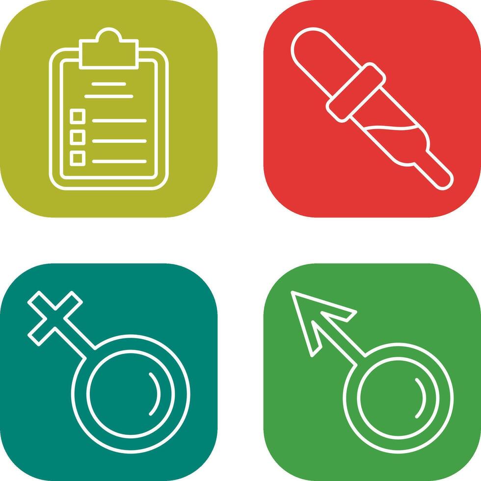 Diagnosis and Dropper Icon vector