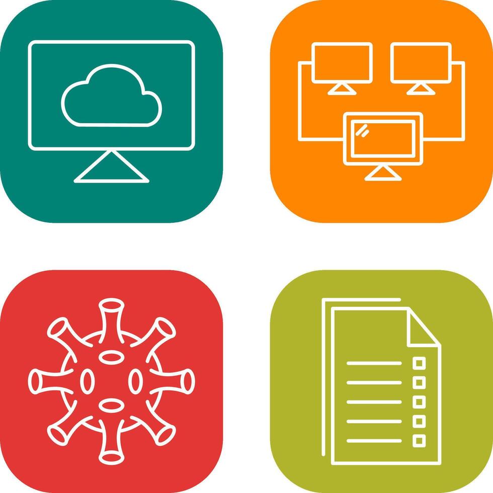 Cloud Systems and Connected Icon vector