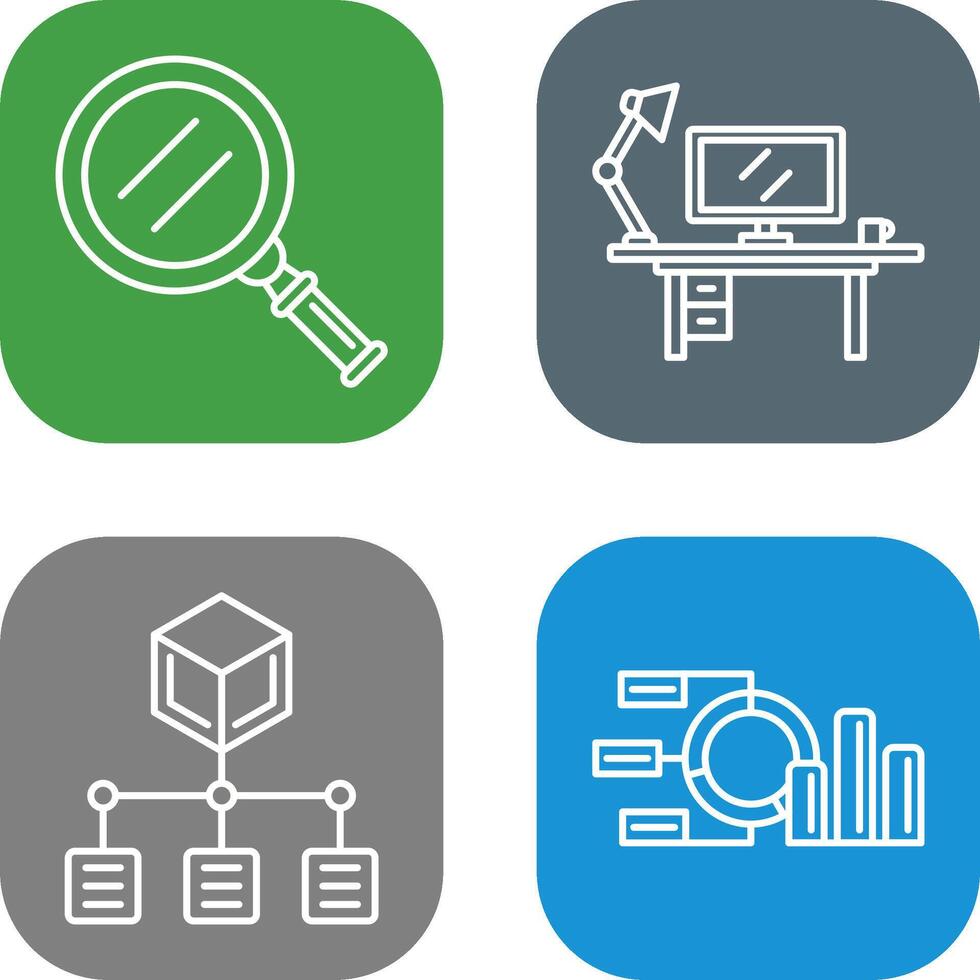 Search and Workspace Icon vector