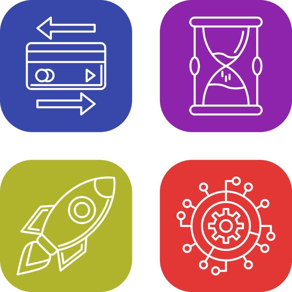 Transaction and Hourglass Icon vector