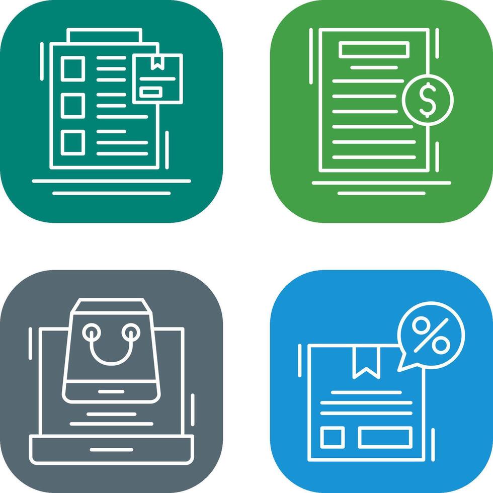 Order List and Your Bill Icon vector