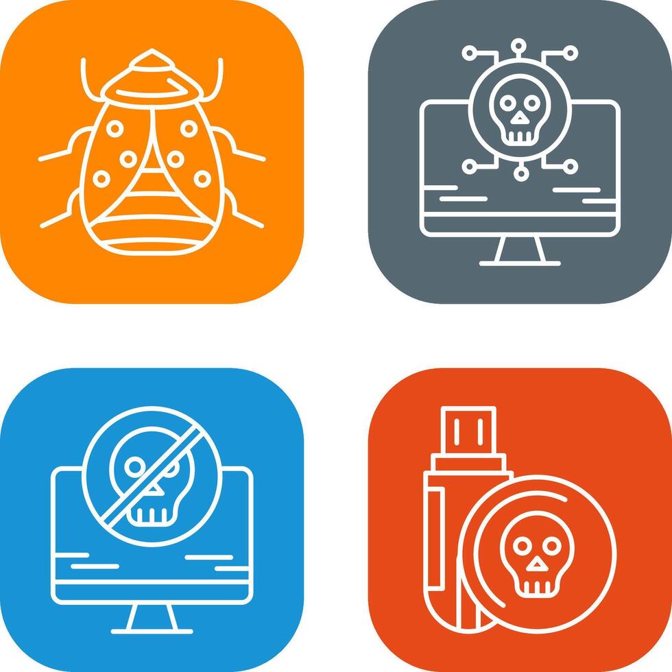 Bug and Virus Icon vector