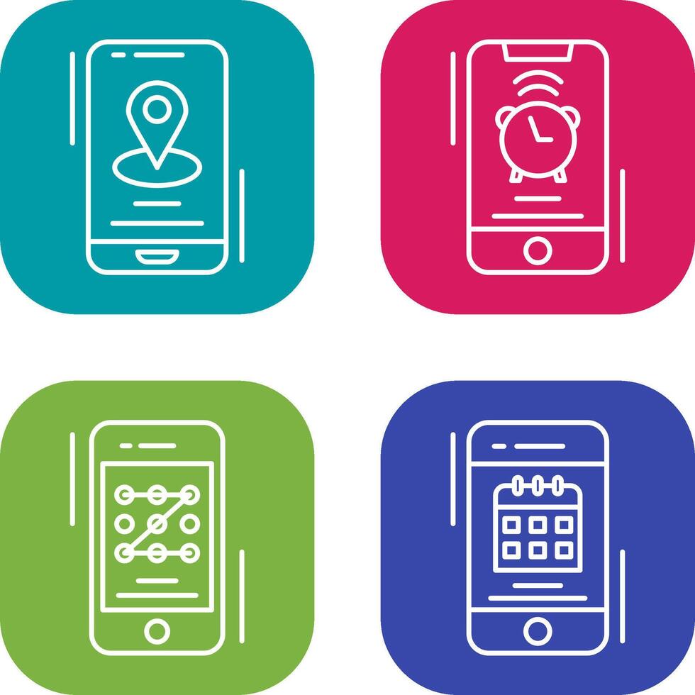 Map and Alarm Icon vector