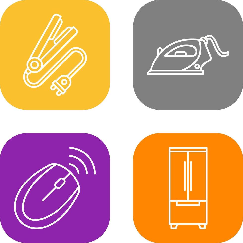 Hair iron and Laundry Icon vector