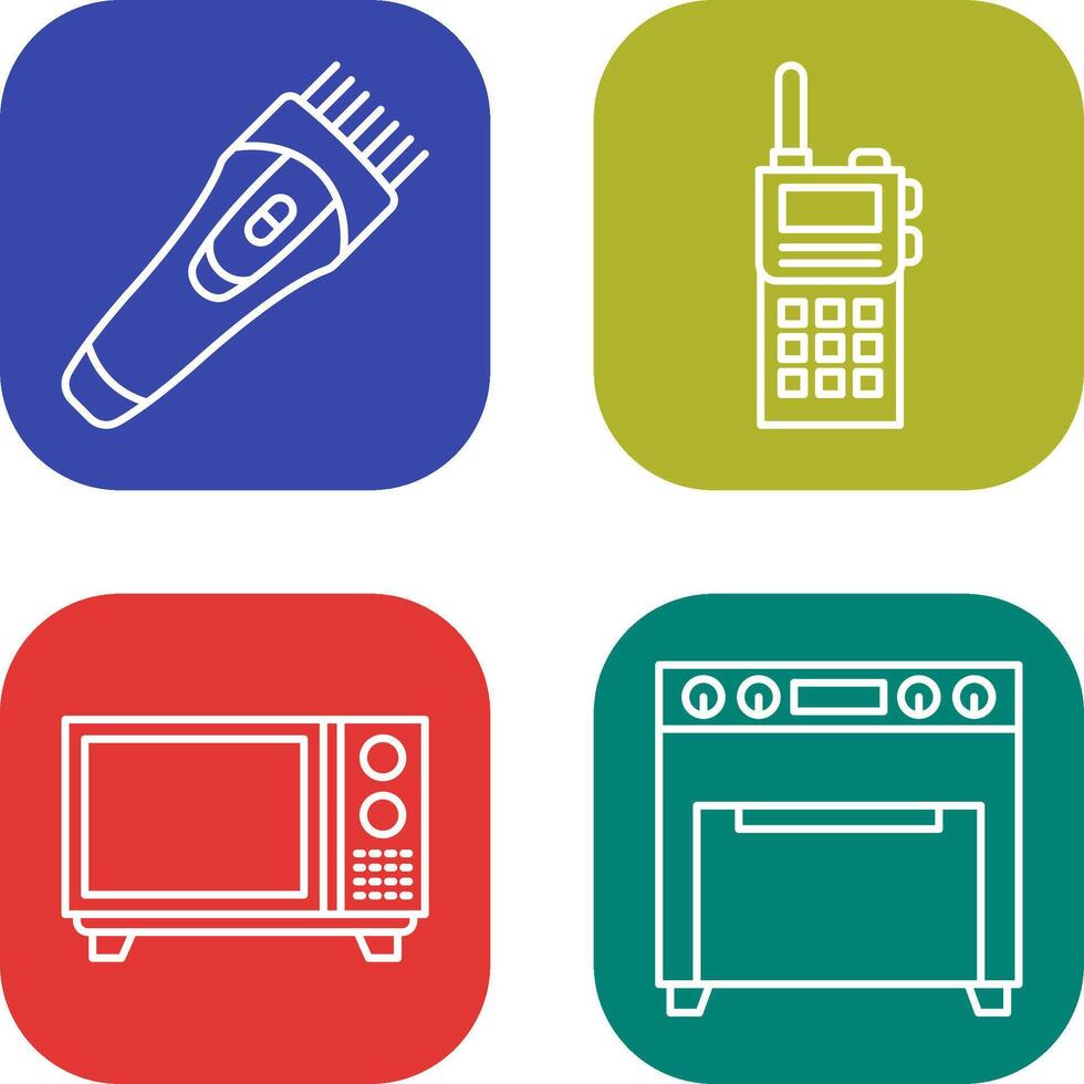Trimmer and Communication Icon vector