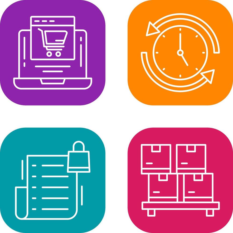 Add to Cart and Run time Icon vector