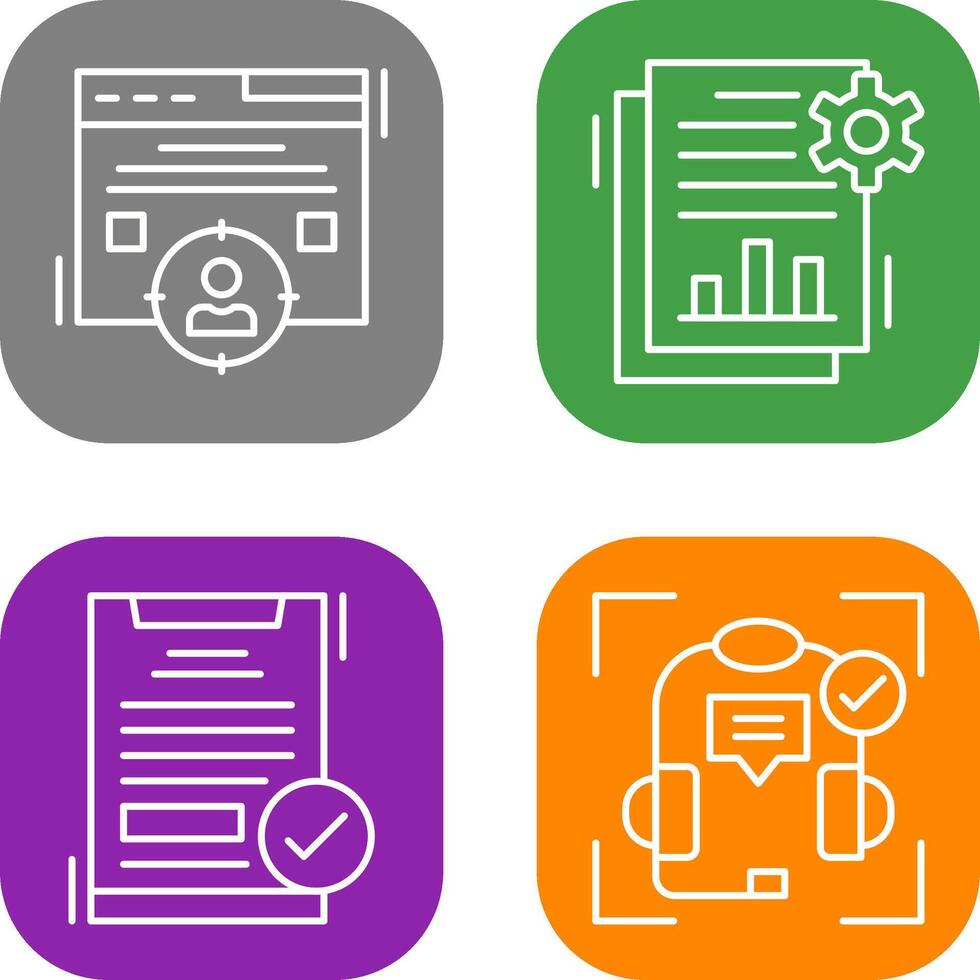 Target Audience and SEO Report Icon vector