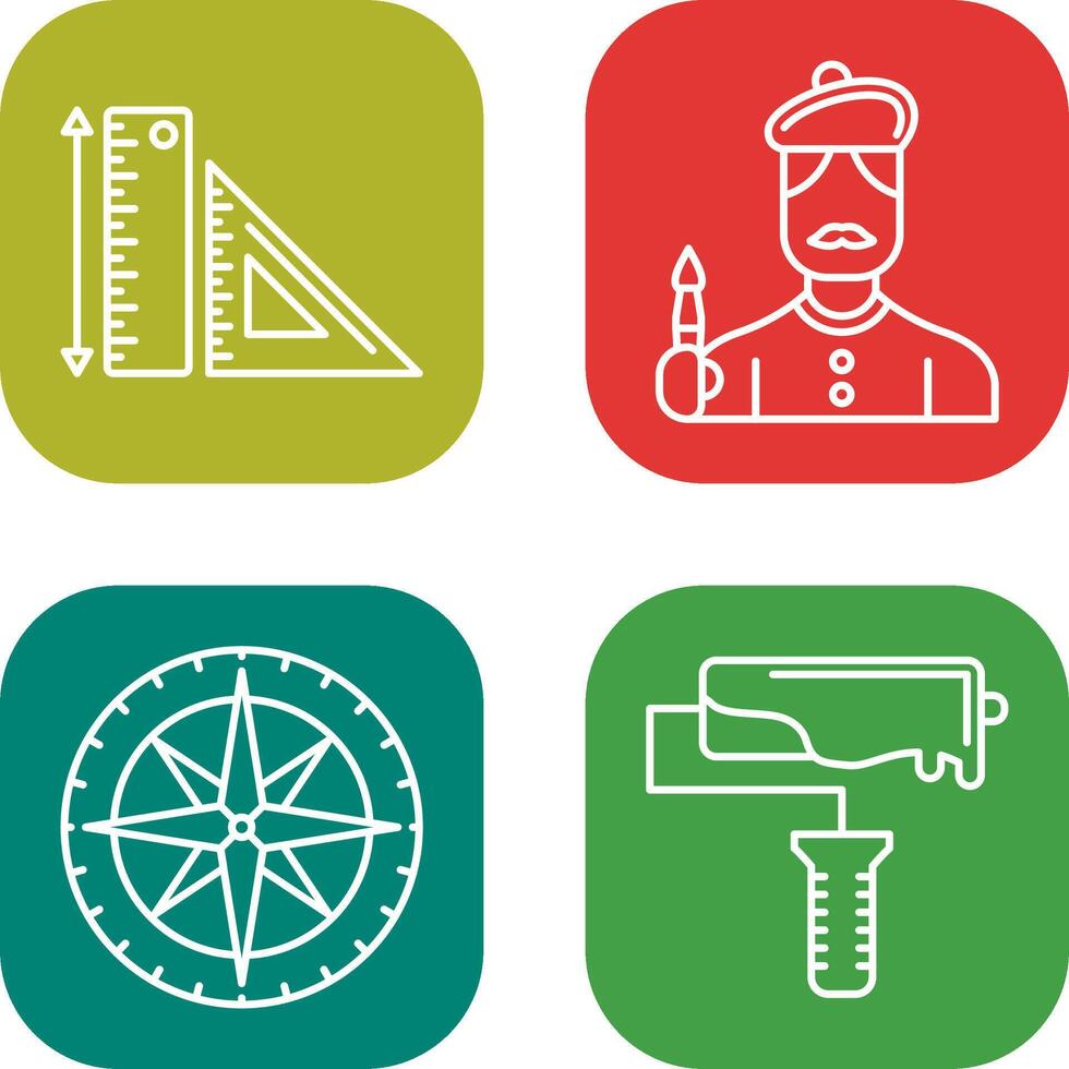 Rules and Artist Icon vector