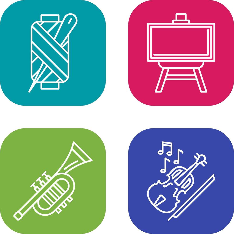 Needle and Easel Icon vector