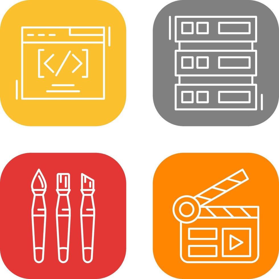 Web Coding ND Server Icon vector
