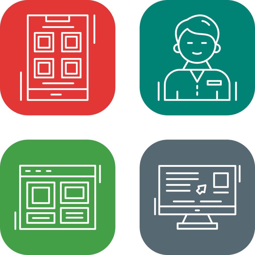 Apps and User person Icon vector