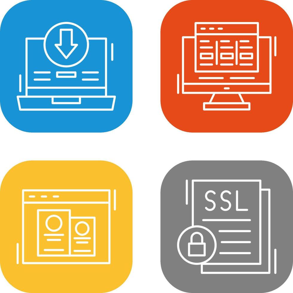 Downlaod and Layout Icon vector