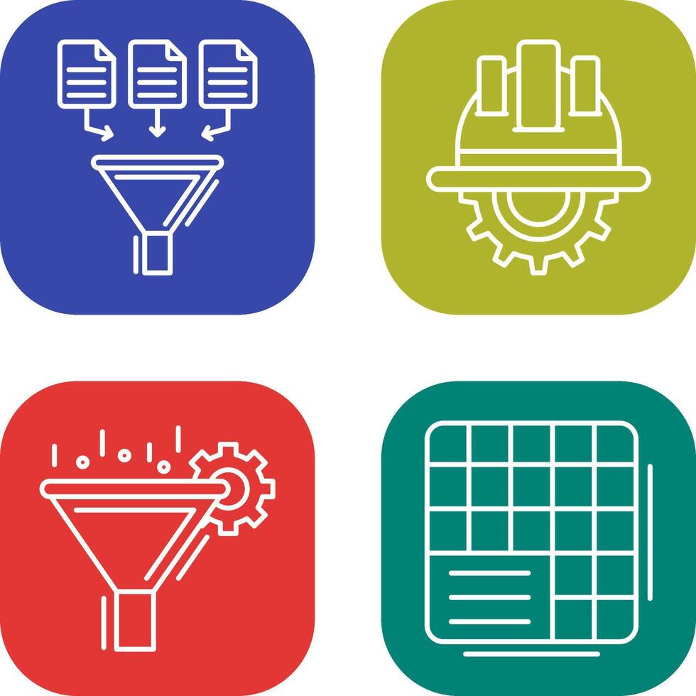Data Collection and Engineering Icon vector