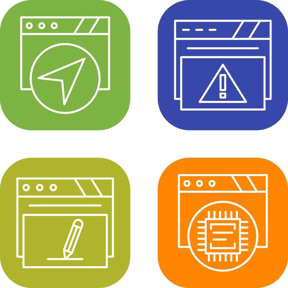 Navigation and Alert Icon vector