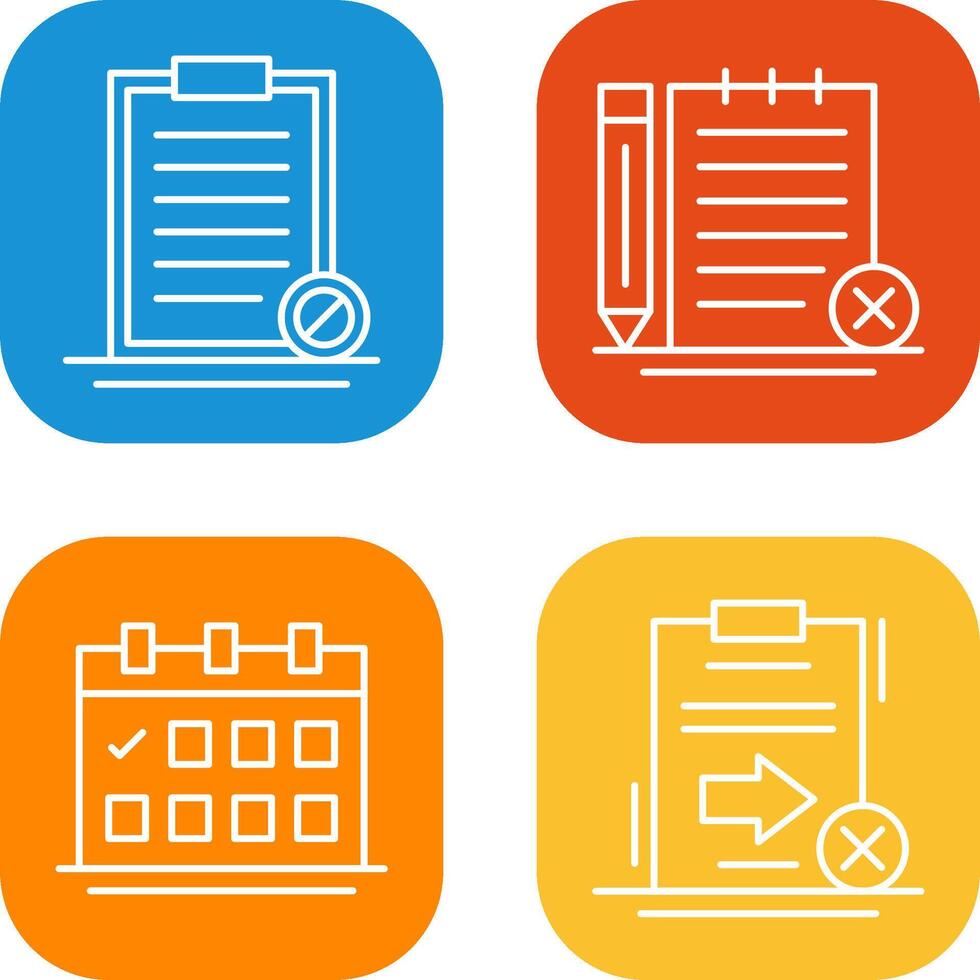 Prohibition and Unchecked Notes Icon vector