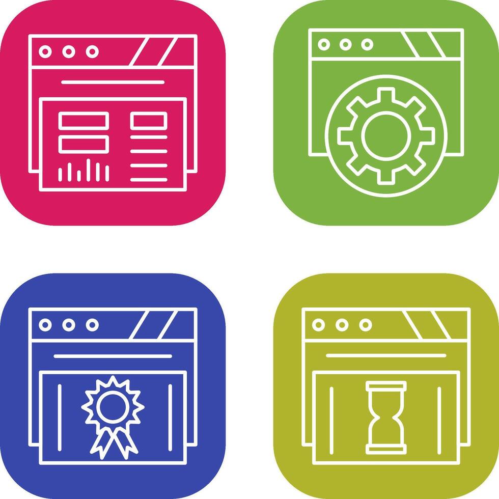 Dashboard and Browser Icon vector
