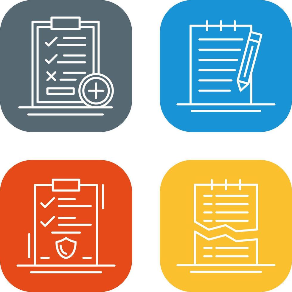 Medical Examination List and Check Up List Icon vector