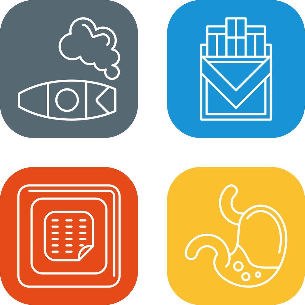Cigar and Cigarette Pack Icon vector