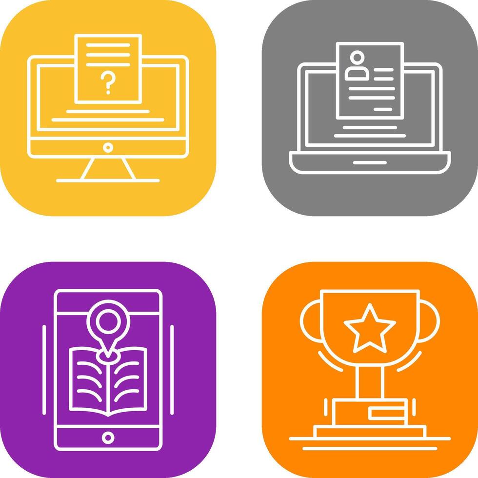 Quiz and Registration Icon vector