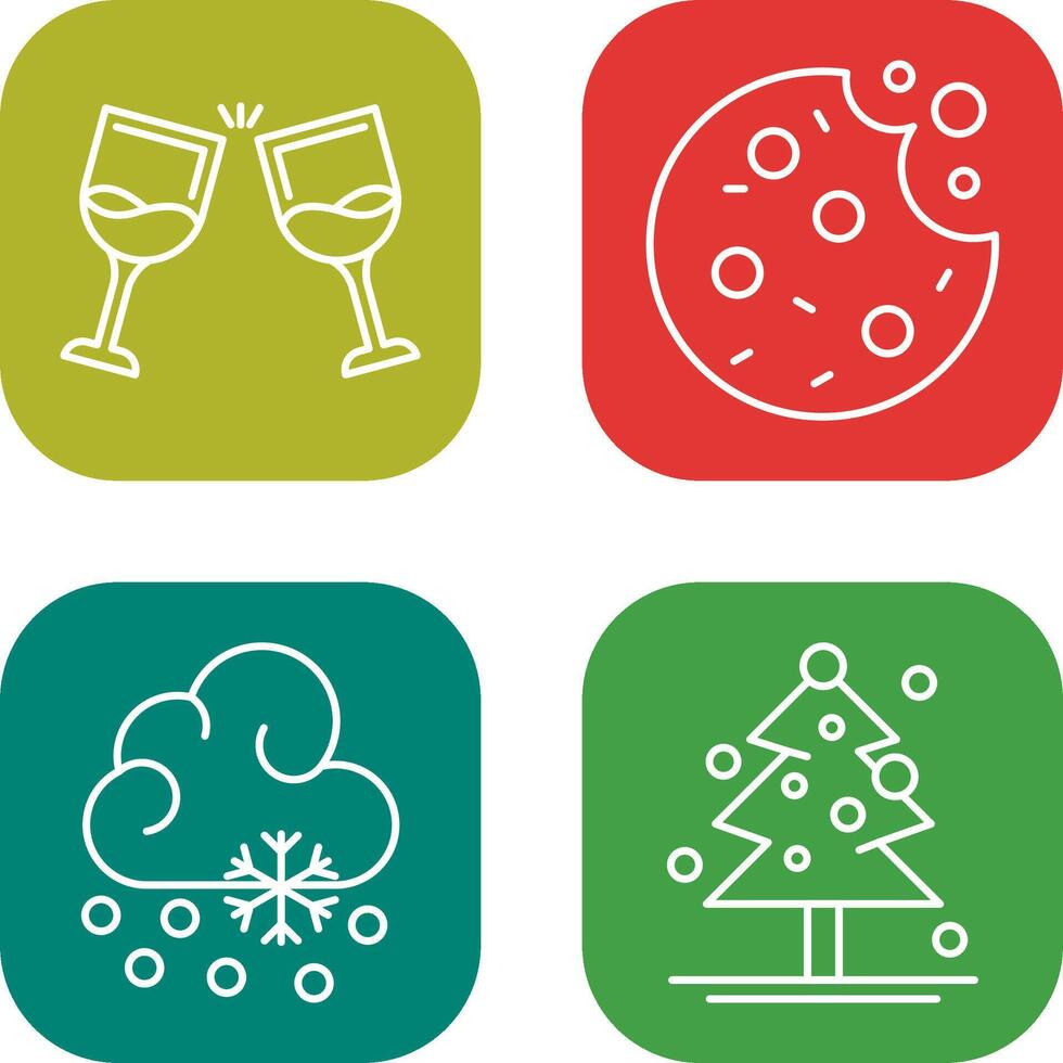 Wine and Cookie Icon vector