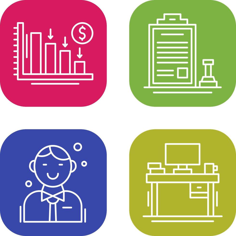 Loss and Stamp Icon vector