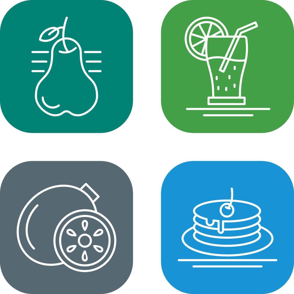 Pear and Orange Juice Icon vector
