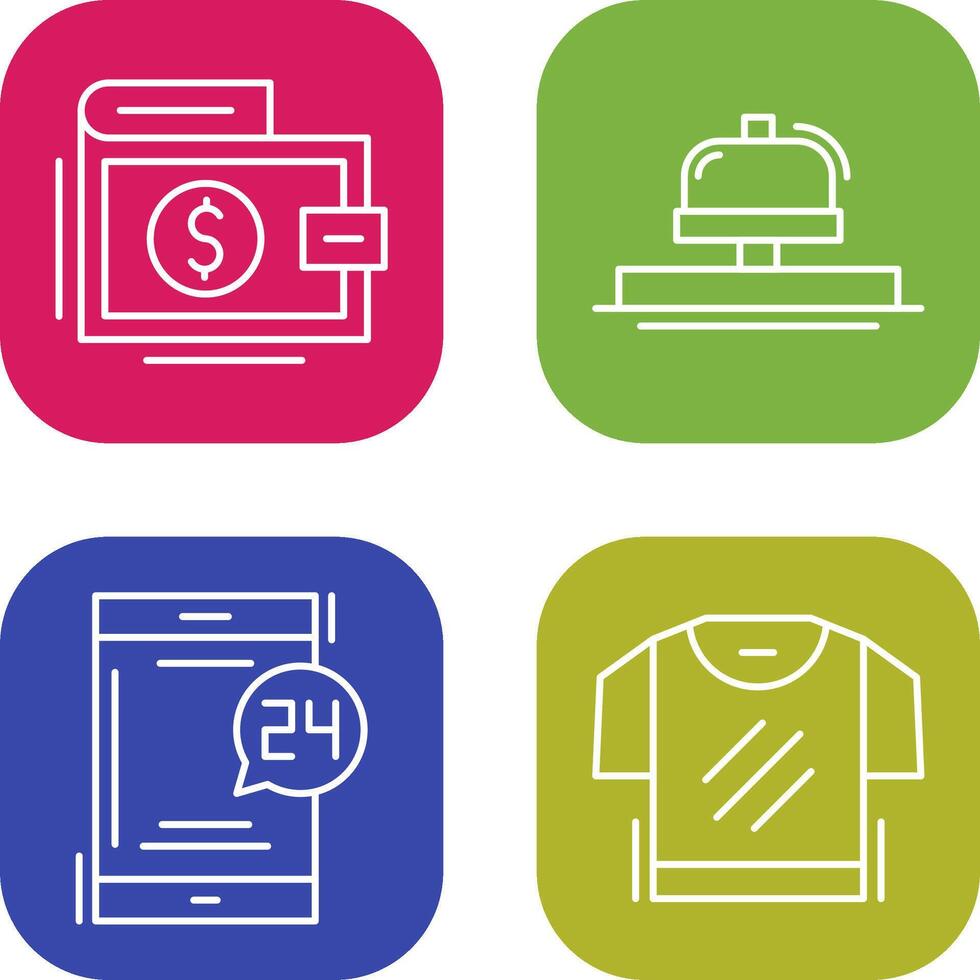 Wallet and Bell Icon vector