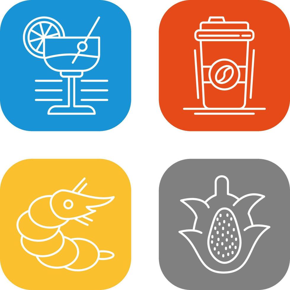 Martini and Coffee Cup Icon vector