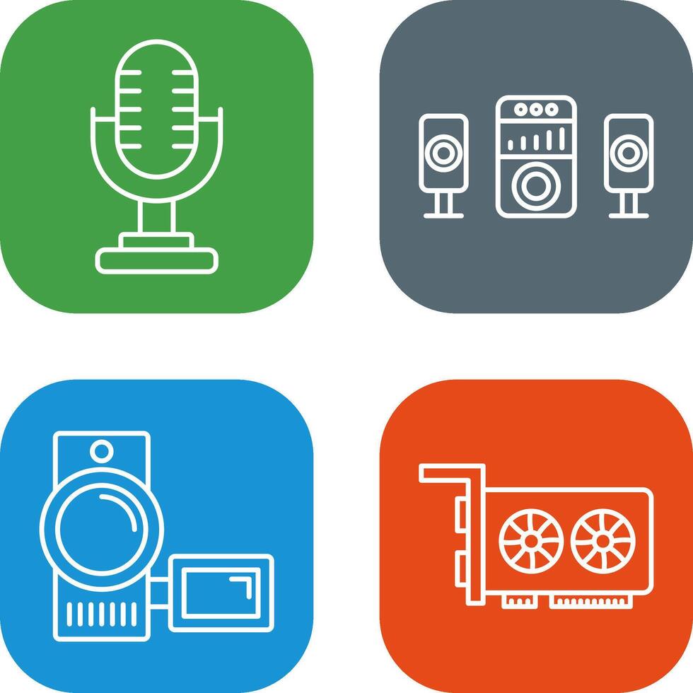 Microphone and Sound System Icon vector