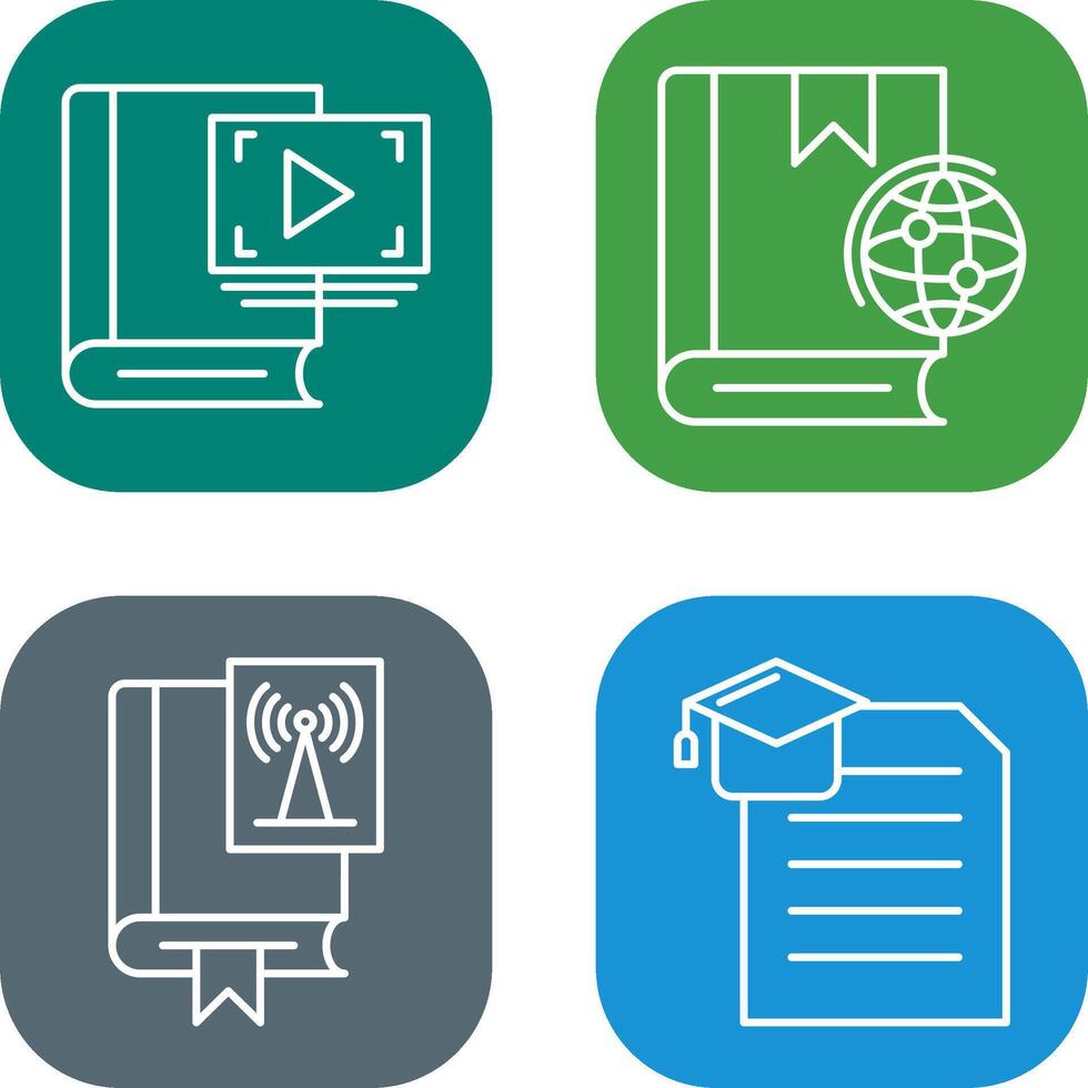 Recorder and Globel Icon vector