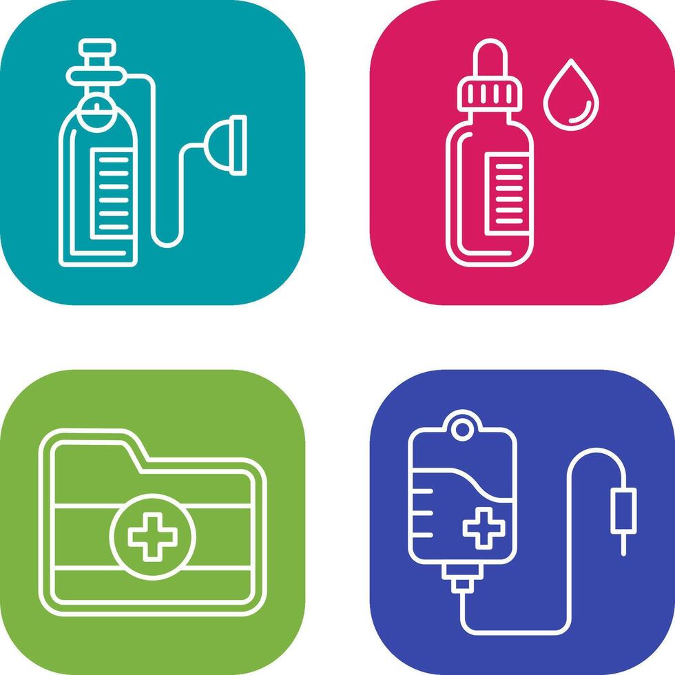 Oxygen and Dropper Icon vector