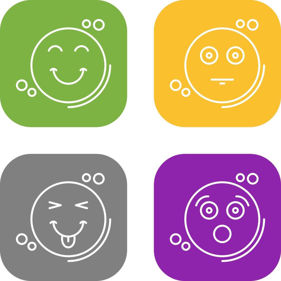 Smile and Neutral Icon vector
