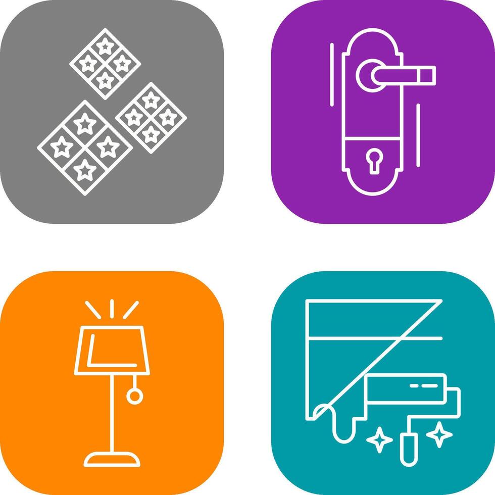 Tiles and Doorknob Icon vector