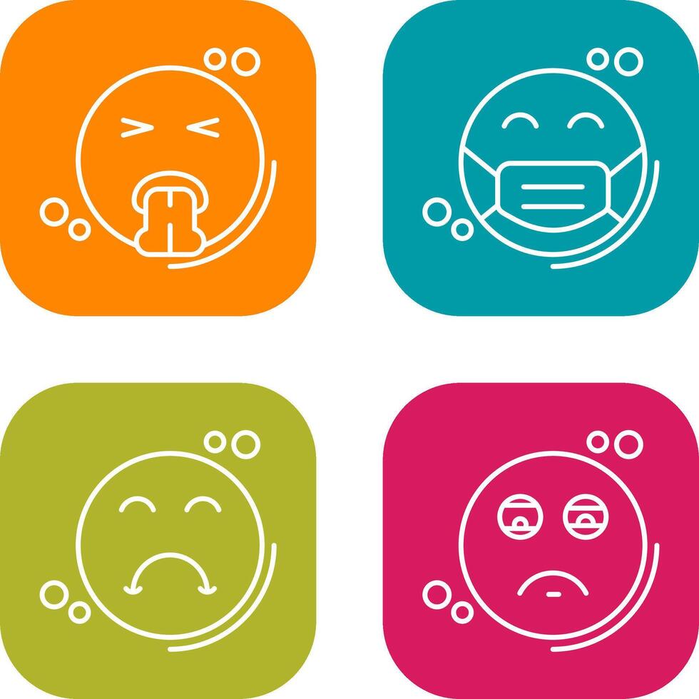 Vomit and Mask Icon vector