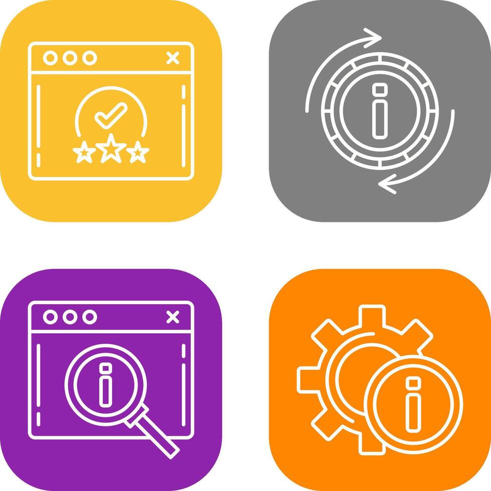 rating and refresh Icon vector