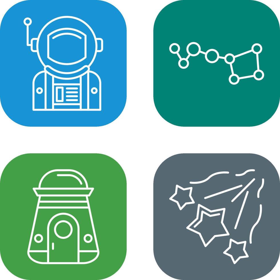 big dipper and astronaut Icon vector