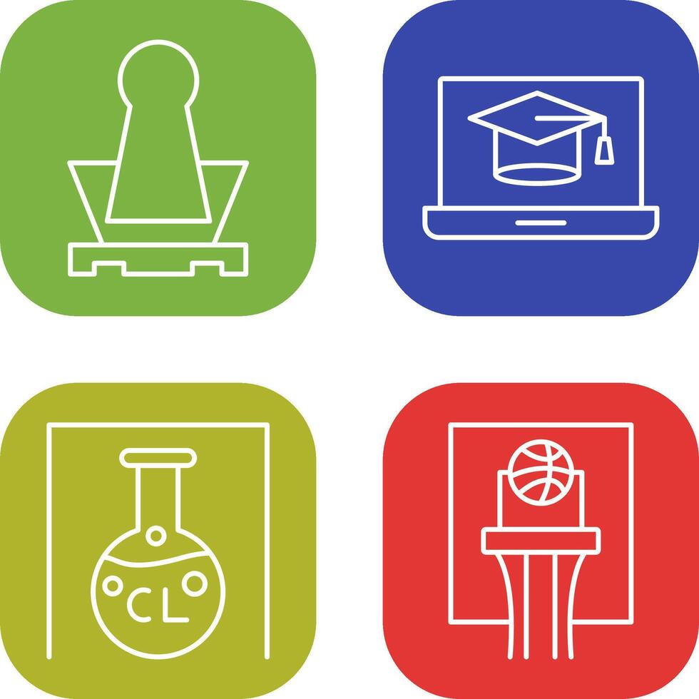 Binder and Graduation Icon vector