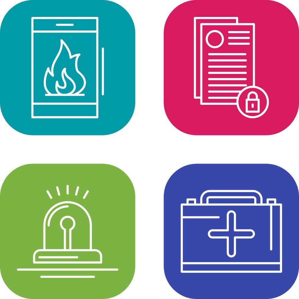 Fire and Privacy Icon vector