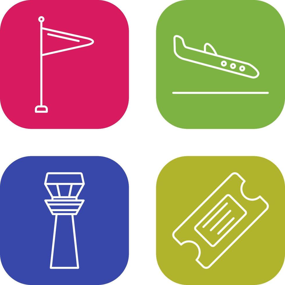 Wind Sign and Arrival Icon vector