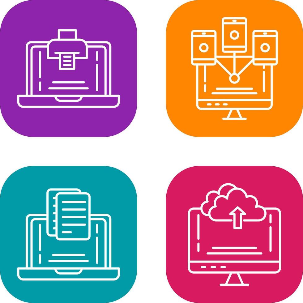 Print and Computer Icon vector