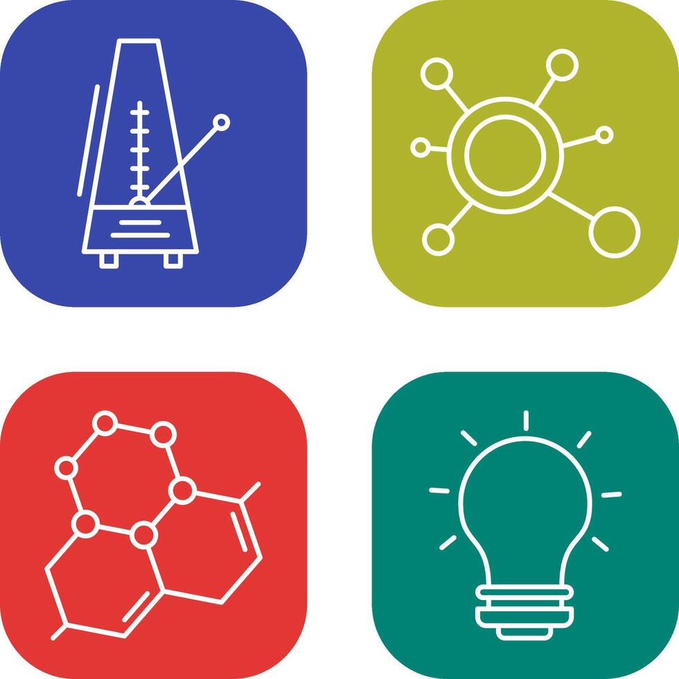 Metronome and Molecule Icon vector